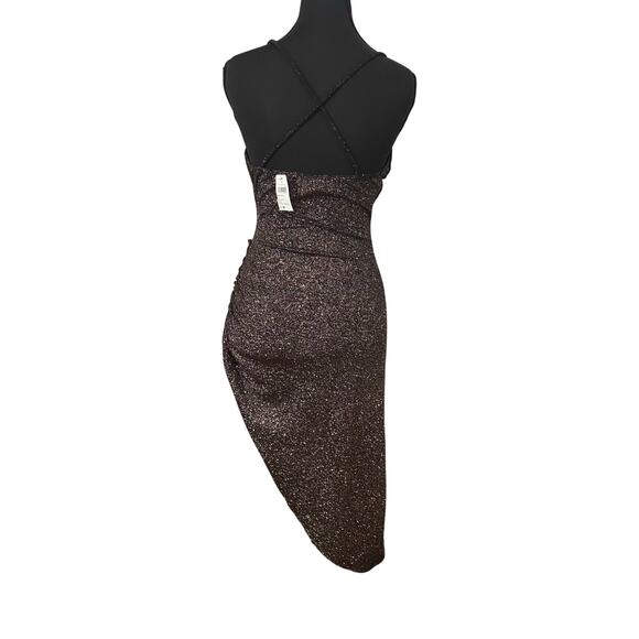 NWT Windsor A Sparkle‎ Story Asymmetrical Dress Black Rose Medium HoCo Party - Picture 3 of 10